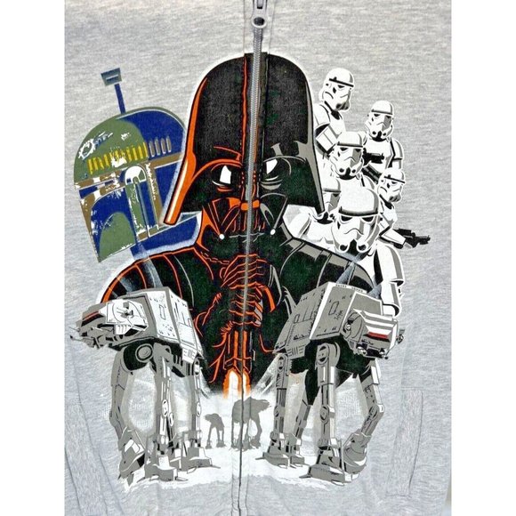 Star Wars Darth Vader Boba Fett Full Zip Jacket Hoodie DISNEY Store Size… - Picture 2 of 6